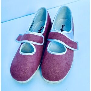 Cosyfeet Women's Pink Sparkle Mary Jane Comfort Shoes Size 8